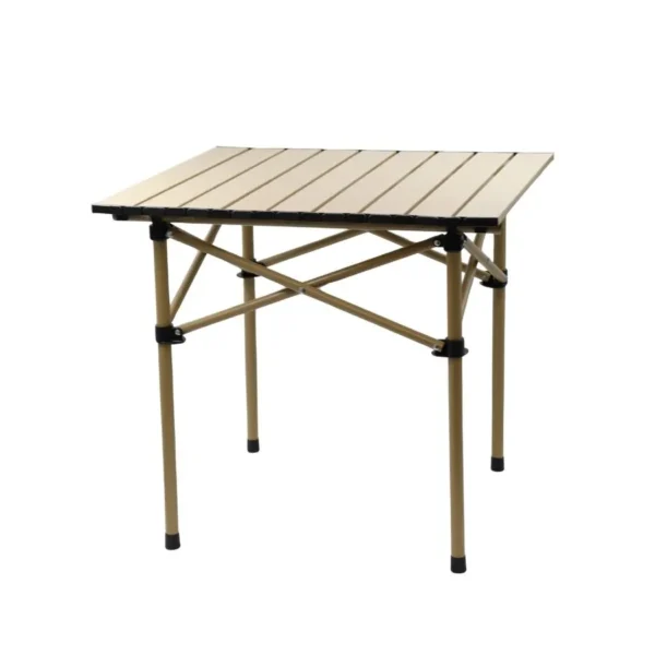 Mesa camping aluminio portátil desarmable 54 x 50 cm