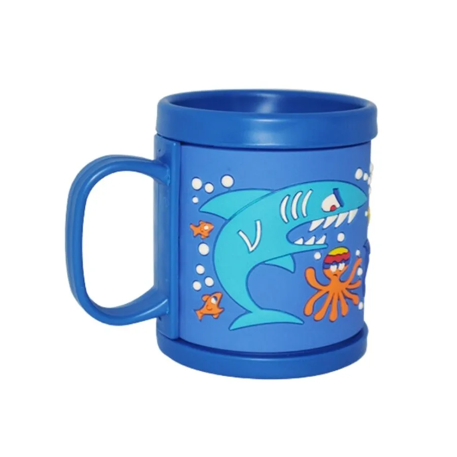 TAZA PLAST c/RELIEVE "TIBURON"