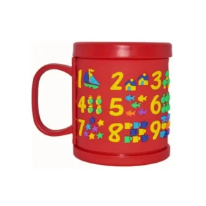 TAZA PLAST c/ RELIEVE "NUMEROS"