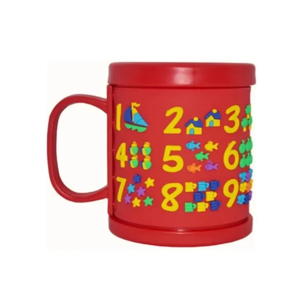 TAZA PLAST c/ RELIEVE "NUMEROS"