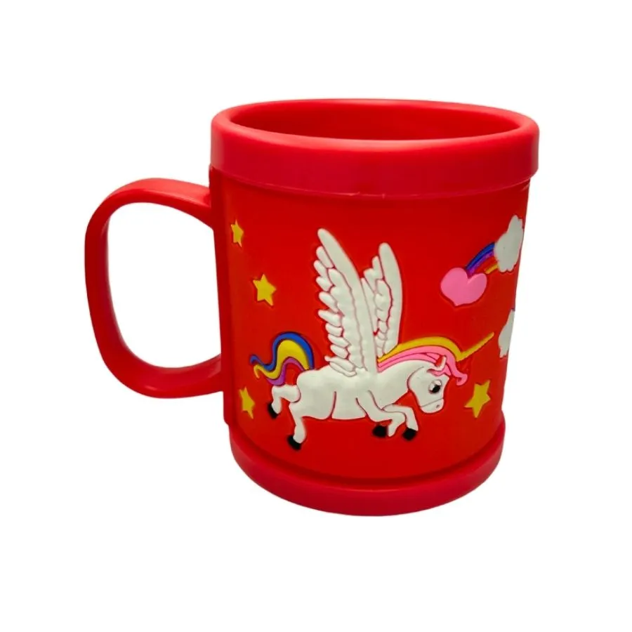 TAZA PLAST c/RELIEVE "UNICORNIO"