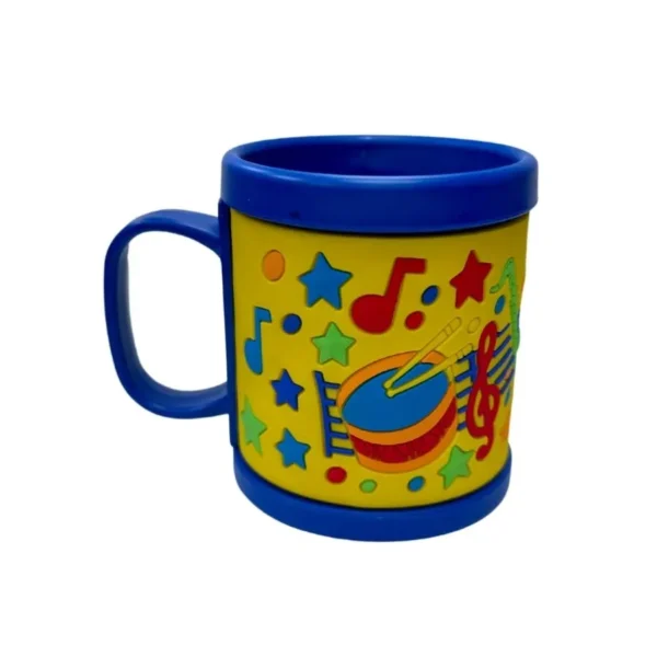 TAZA PLAST c/RELIEVE "MUSICA"