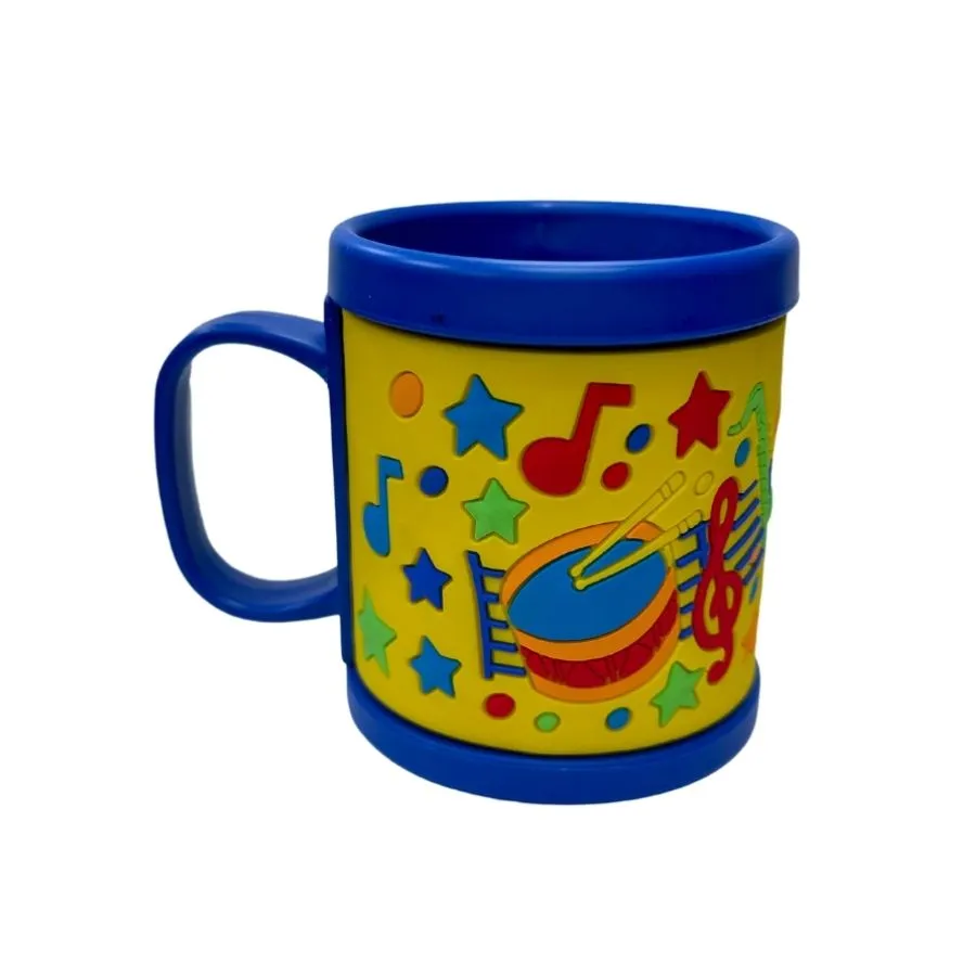 TAZA PLAST c/RELIEVE "MUSICA"