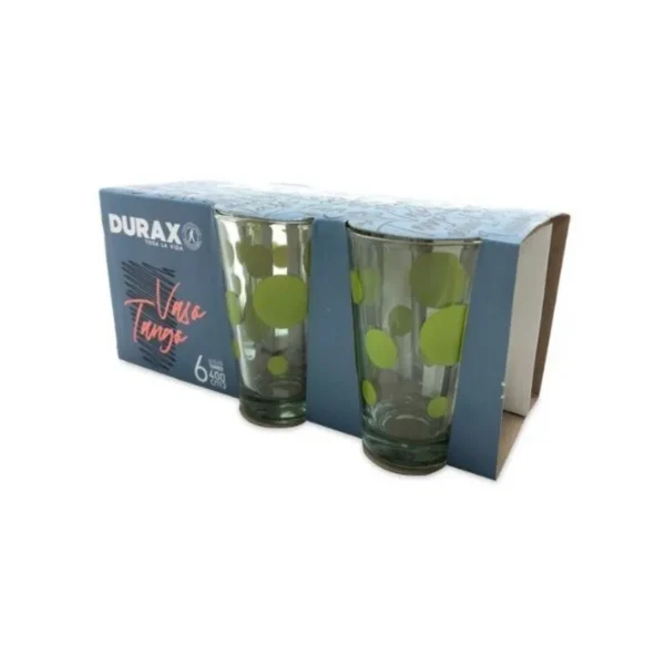 Set 6 vasos Tango Lunares verde 400 ml – DURAX