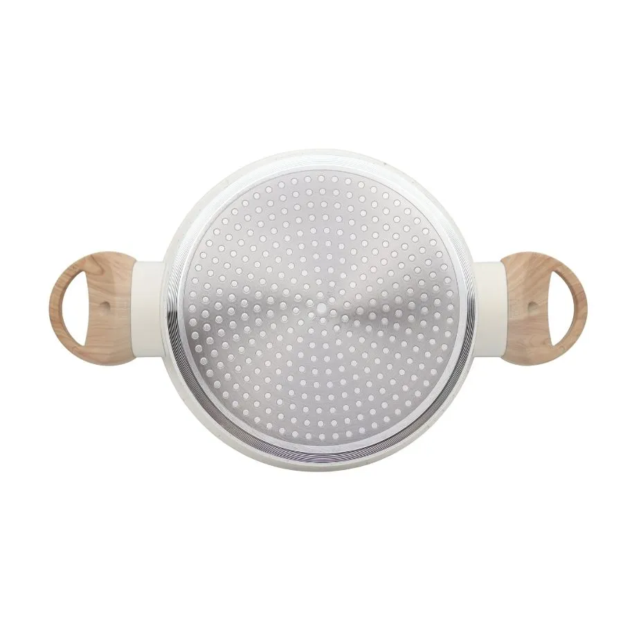 Cacerola antiadherente Granito blanca 18 cm – CAROL