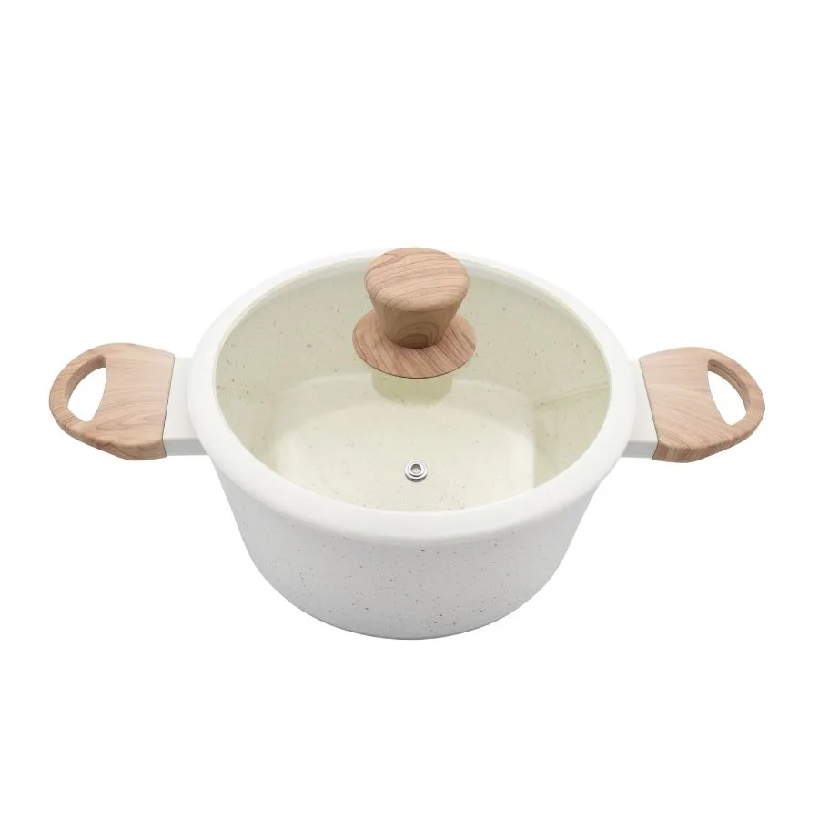 Cacerola antiadherente Granito blanca 26 cm – CAROL