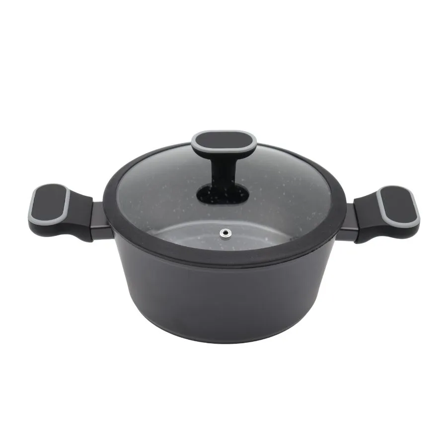 Cacerola antiadherente Granito negra 18 cm – CAROL