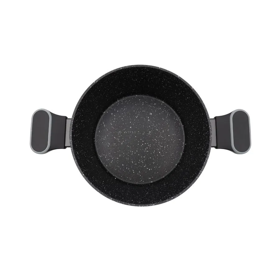 Cacerola antiadherente Granito negra 20 cm – CAROL