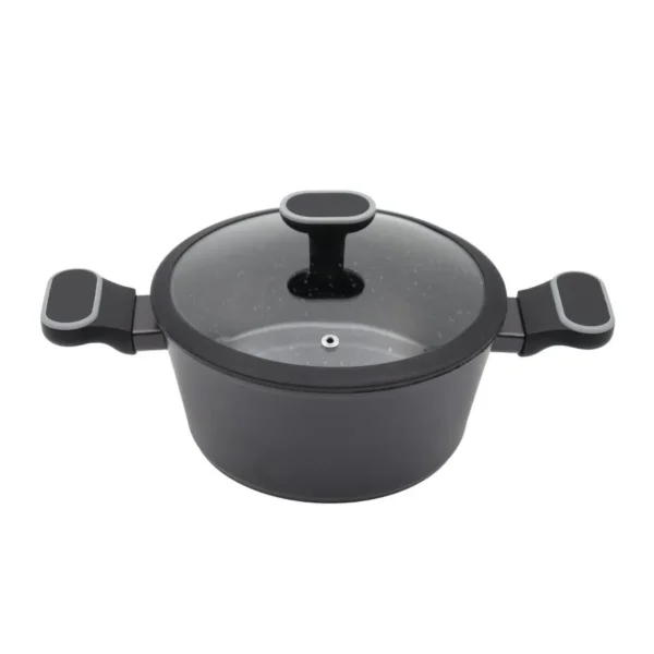 Cacerola antiadherente Granito negra 22 cm – CAROL