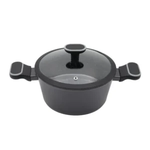 Cacerola antiadherente Granito negra 24 cm – CAROL