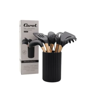 Set utensilios silicona y bambú x 9 – CAROL