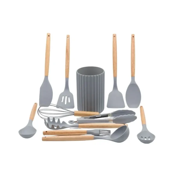 Set utensilios silicona y bambú x 12 – CAROL