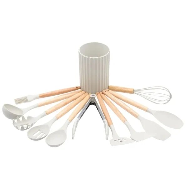 Set utensilios silicona y bambú x 12 – CAROL
