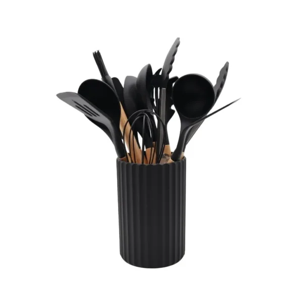 Set utensilios silicona y bambú x 12 – CAROL