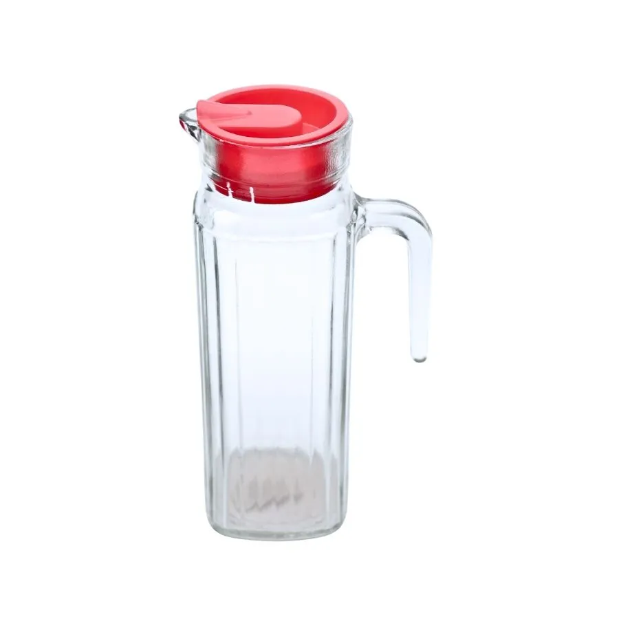 Jarra de vidrio 1,2 L con tapa color – OLÍMPICO