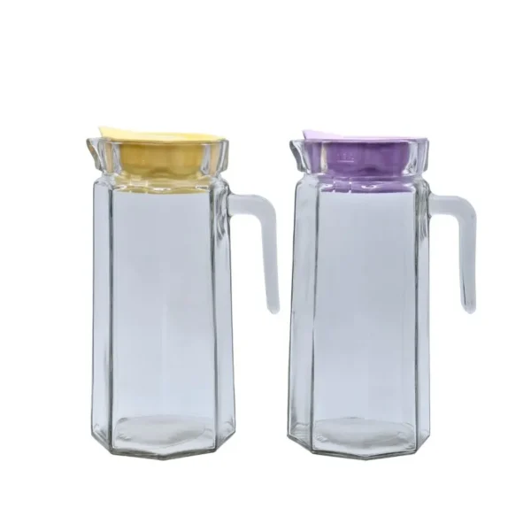 Jarra de vidrio 1,5 L con tapa color – OLÍMPICO