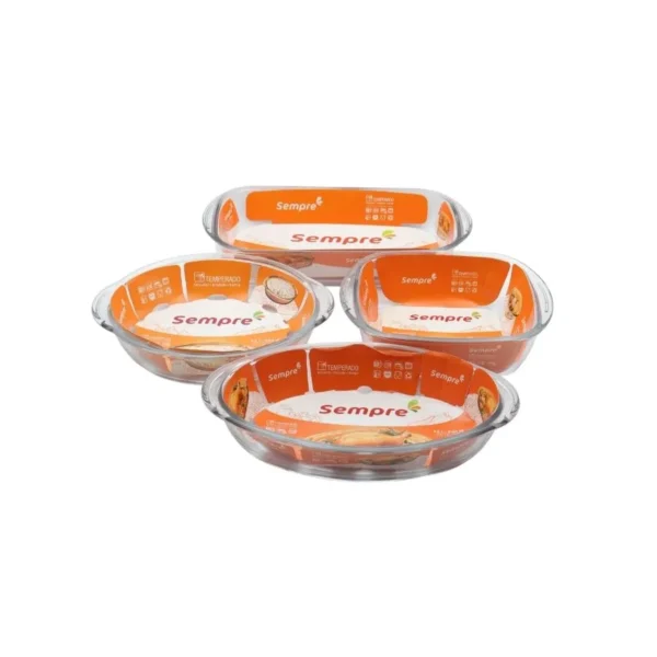 Set de asaderas de vidrio templado x 4 – SEMPRE