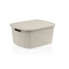 Caja plástica Ratán 25 L gris con tapa - STAR COMPANY