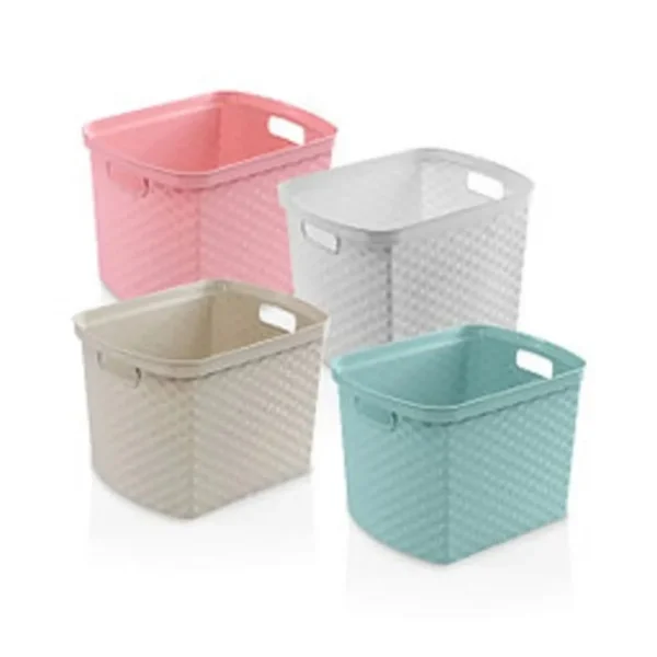 Canasto plástico Ratán 5 L pastel – STAR COMPANY