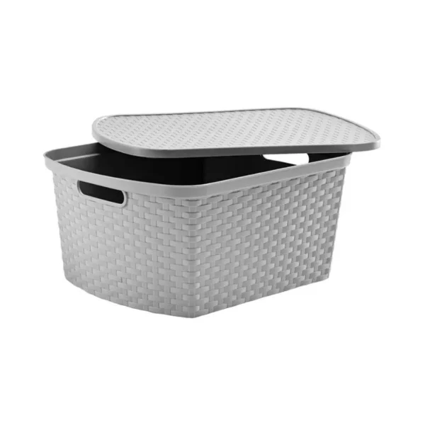 Caja plástica Ratán 25 L tiza con tapa – STAR COMPANY