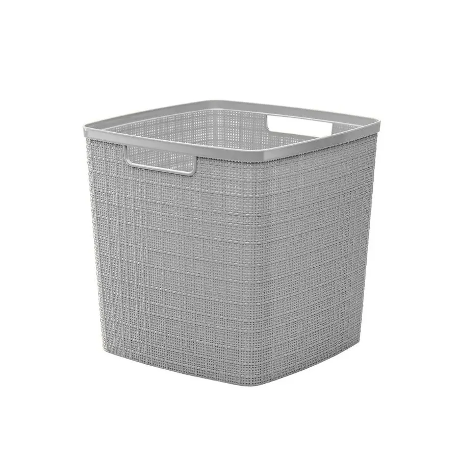 Caja plástica Yute 17 L sin tapa cuadrada – KORB
