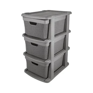 Cajonera plástica símil ratán x 3 – STAR COMPANY