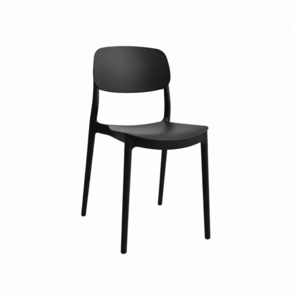Silla plástica negra