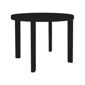 Mesa redonda negra 90 cm – GARDENLIFE