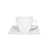 Taza de té con plato de porcelana Quartier Blanco 200 cc - O