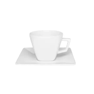 Taza de té con plato de porcelana Quartier Blanco 200 cc – OXFORD