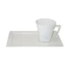 Taza de té con plato de porcelana rectangular 180 cc - OXFOR