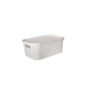 Caja organizadora plástica Yute Trevi 7 L blanca – GEMPLAST