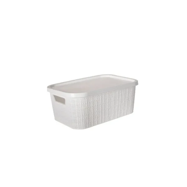 Caja organizadora plástica Yute Trevi 7 L blanca – GEMPLAST