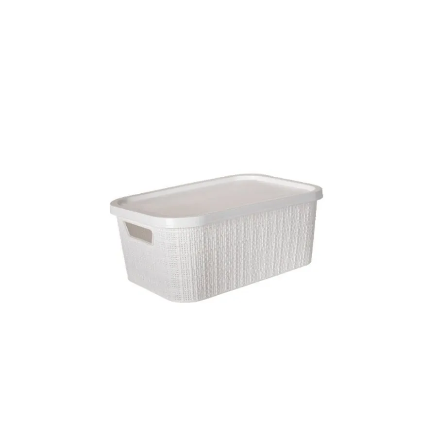 Caja organizadora plástica Yute Trevi 7 L blanca – GEMPLAST