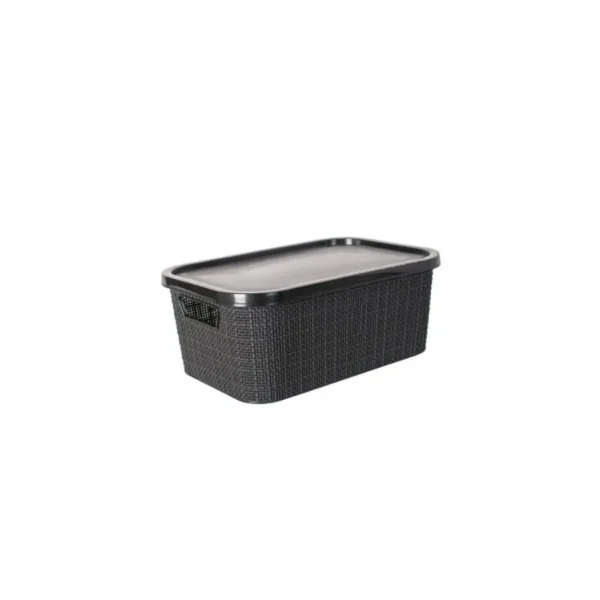 Caja organizadora plástica Yute Trevi 7 L negra – GEMPLAST