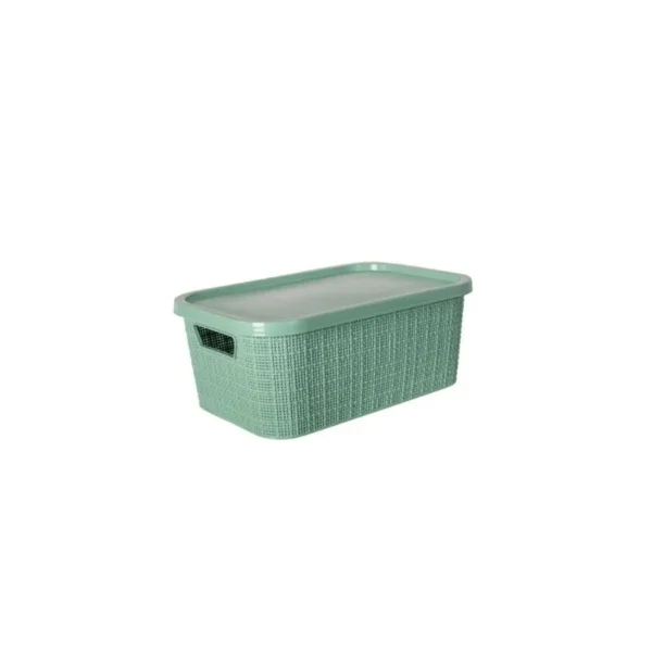 Caja organizadora plástica Yute Trevi 7 L oliva – GEMPLAST