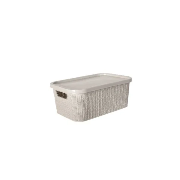 Caja organizadora plástica Yute Trevi 7 L greige – GEMPLAST