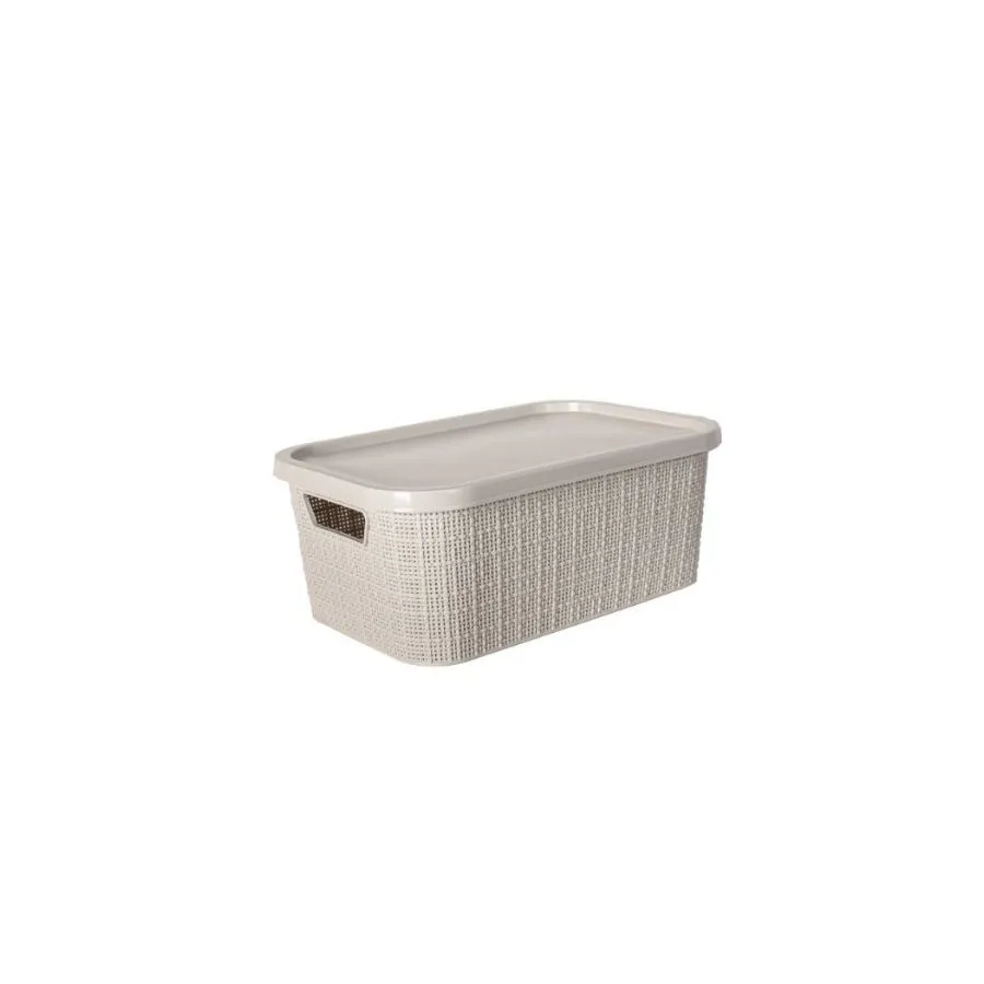 Caja organizadora plástica Yute Trevi 7 L greige – GEMPLAST