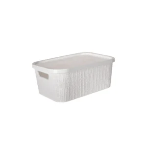 Caja organizadora plástica Yute Trevi 15 L blanca – GEMPLAST
