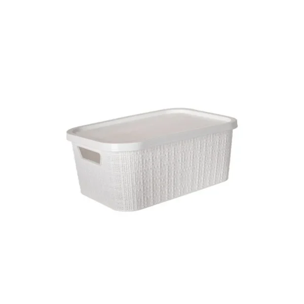 Caja organizadora plástica Yute Trevi 15 L blanca – GEMPLAST