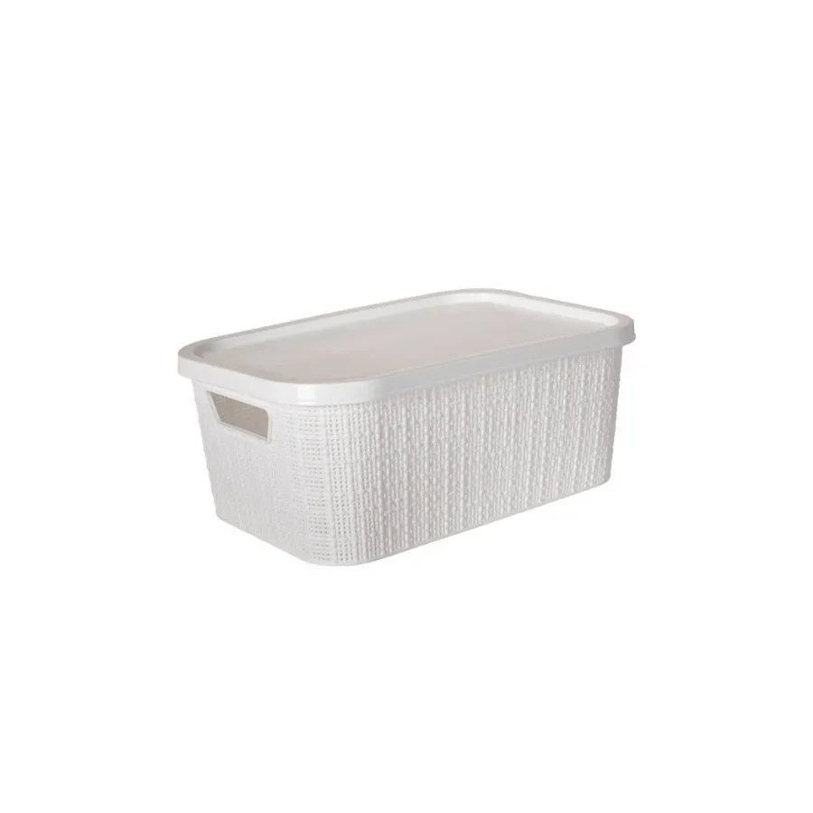 Caja organizadora plástica Yute Trevi 15 L blanca – GEMPLAST