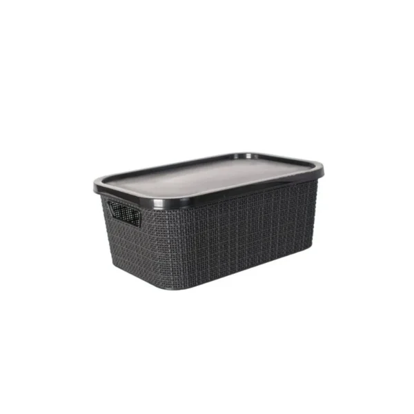 Caja organizadora plástica Yute Trevi 15 L negra – GEMPLAST