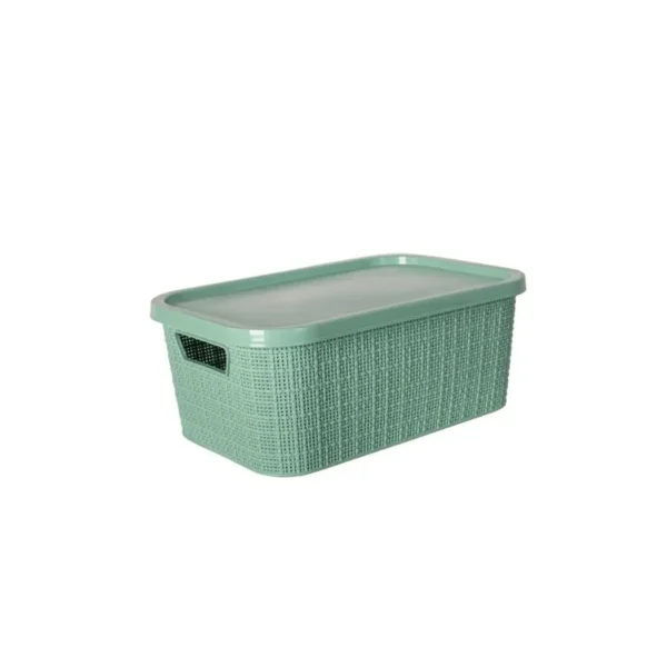 Caja organizadora plástica Yute Trevi 15 L oliva – GEMPLAST