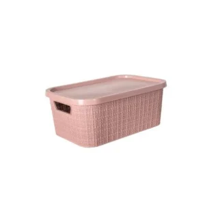 Caja organizadora plástica Yute Trevi 15 L rosa – GEMPLAST