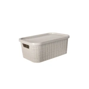 Caja organizadora plástica Yute Trevi 15 L greige – GEMPLAST