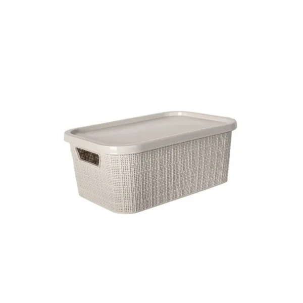 Caja organizadora plástica Yute Trevi 15 L greige – GEMPLAST