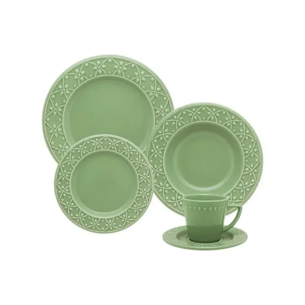 Set de vajilla cerámica Mendi Salvia 30 piezas – OXFORD