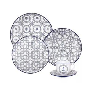 Set de vajilla cerámica Náutico 30 piezas – OXFORD