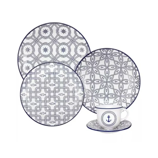 Set de vajilla cerámica Náutico 30 piezas – OXFORD