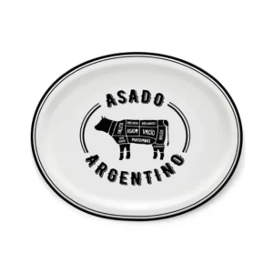 Plato oval de porcelana Asado argentino 30,5 x 24 cm – OXFORD